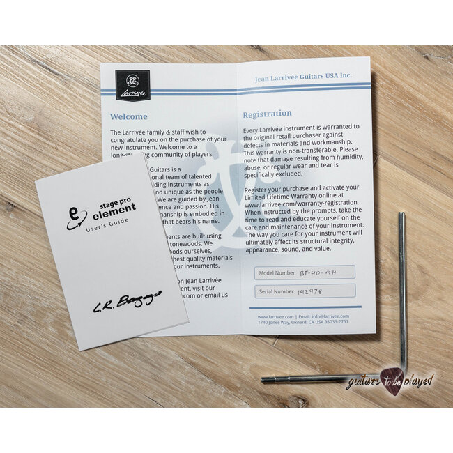 Larrivee BT-40E MH Spruce/Mahogany Acoustic/Electric Baritone Guitar w/ Case