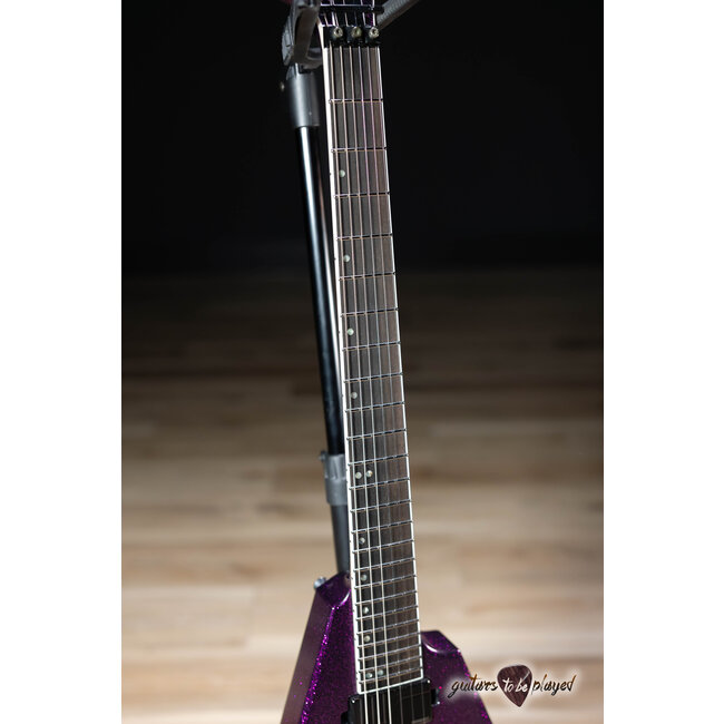 ESP USA V-II FR Floyd Rose Fishman Fluence Guitar w/ Case – Purple Sparkle