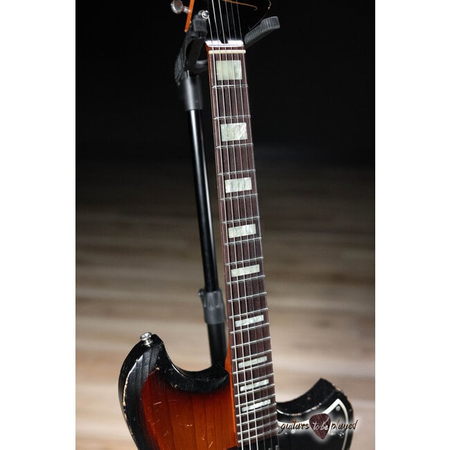 Novo Voltur V2 Pine Body Staple P-90/Humbucker Guitar – Firebird Burst