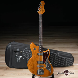 Novo Novo Custom Serus J Baritone Guitar w/ Lollar Mini Broilers – Amber