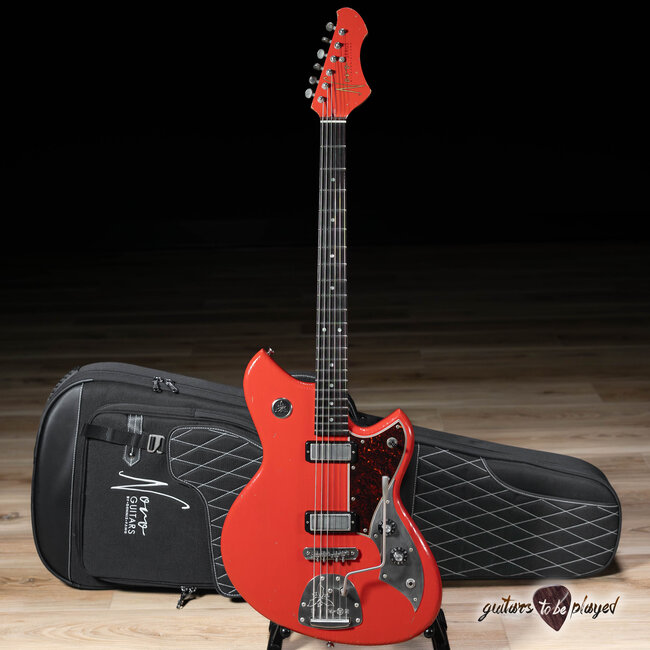 Novo Custom Serus J Baritone Guitar w/ Lollar Mini Broilers – Fiesta Red