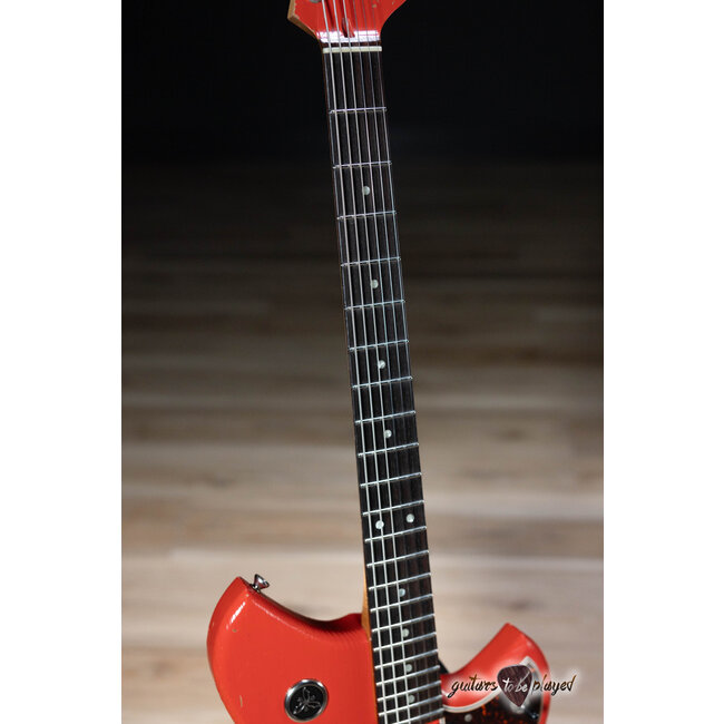 Novo Custom Serus J Baritone Guitar w/ Lollar Mini Broilers – Fiesta Red