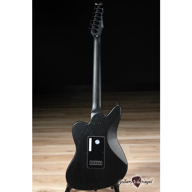 ESP LTD AW-XJ7B Baritone EverTune 7-String w/ Case – Black Open Grain Satin