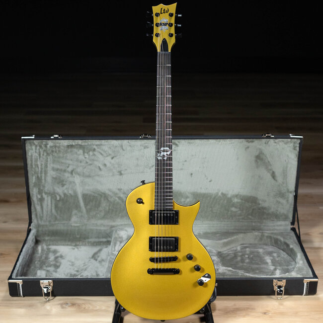 ESP LTD EC-2025 50th Anniversary Guitar w/ Case – Metallic Gold