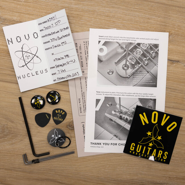 Novo Dealer Limited Nucleus Serus J Guitar – Fiesta Red over ‘64 3-Tone Burst