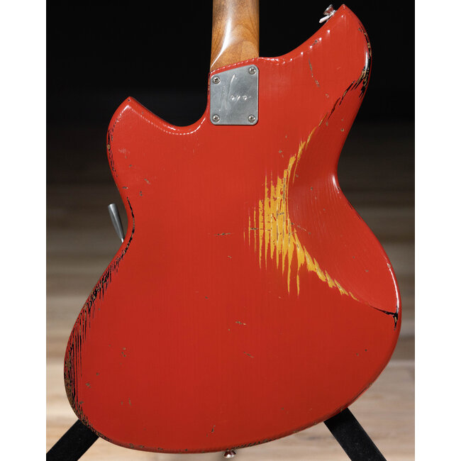 Novo Dealer Limited Nucleus Serus J Guitar – Fiesta Red over ‘64 3-Tone Burst