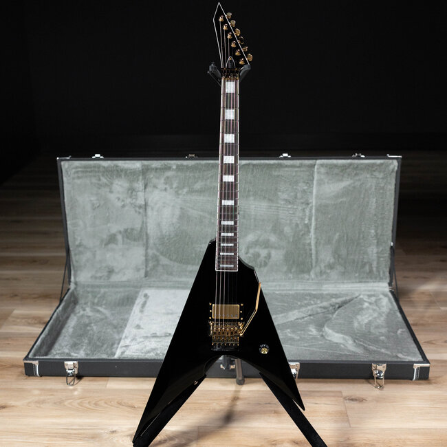 ESP LTD MSV-1 Mike Schleibaum Floyd Rose Guitar w/ Case – Black Gloss