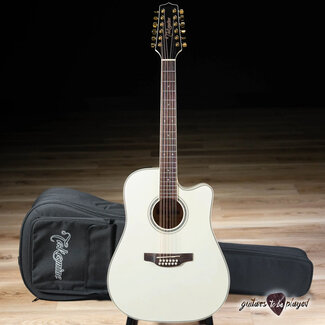 Takamine Takamine GD37CE-12 PW 12-String Dreadnought Guitar w/ Gigbag – Gloss Pearl White