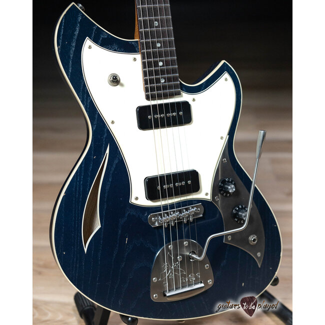 Novo Nucleus Miris J Semi-Hollow Guitar w/ Fralin P-90s – Lake Como Blue