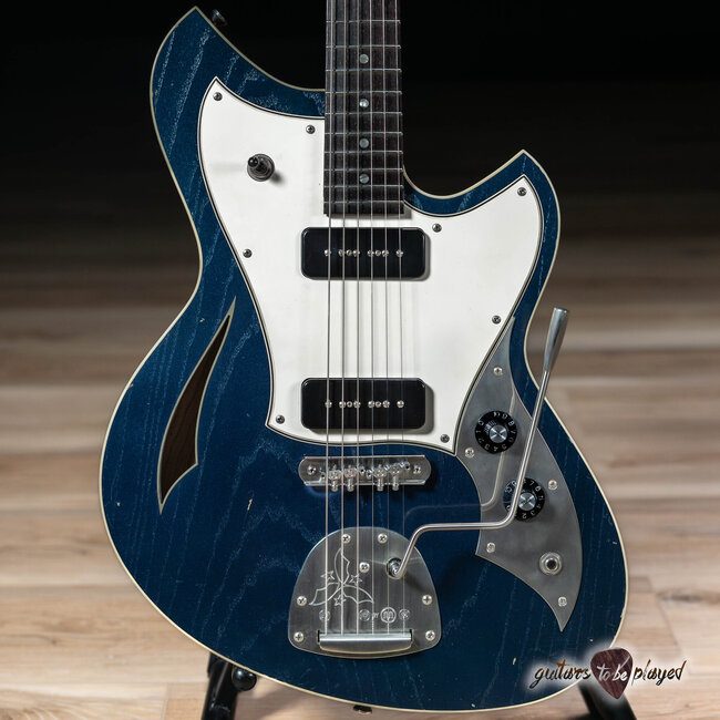Novo Nucleus Miris J Semi-Hollow Guitar w/ Fralin P-90s – Lake Como Blue