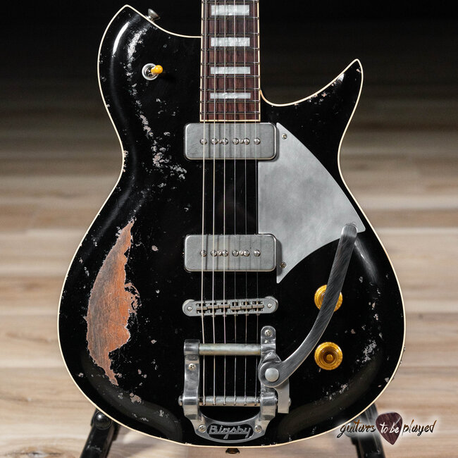 Fano RB6 Alt de Facto Mahogany Fralin P-90 Guitar w/ Bigsby & Case – Bull Black