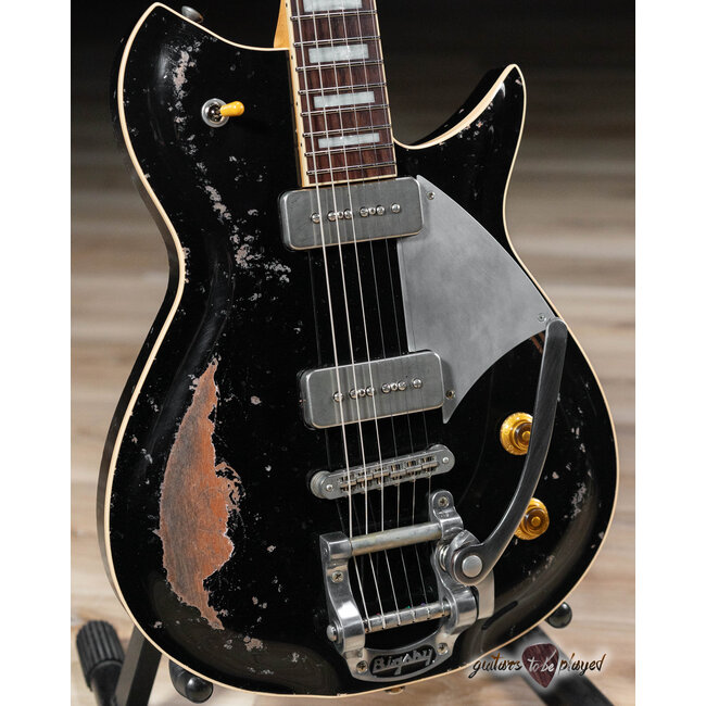 Fano RB6 Alt de Facto Mahogany Fralin P-90 Guitar w/ Bigsby & Case – Bull Black