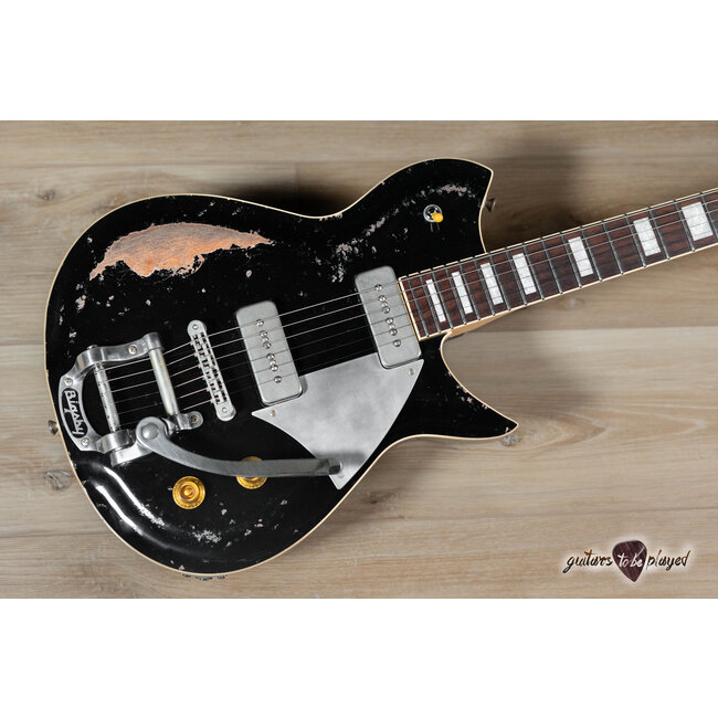 Fano RB6 Alt de Facto Mahogany Fralin P-90 Guitar w/ Bigsby & Case – Bull Black