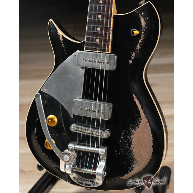 Fano RB6 Alt de Facto Left-Handed P-90 Guitar w/ Bigsby & Case – Bull Black