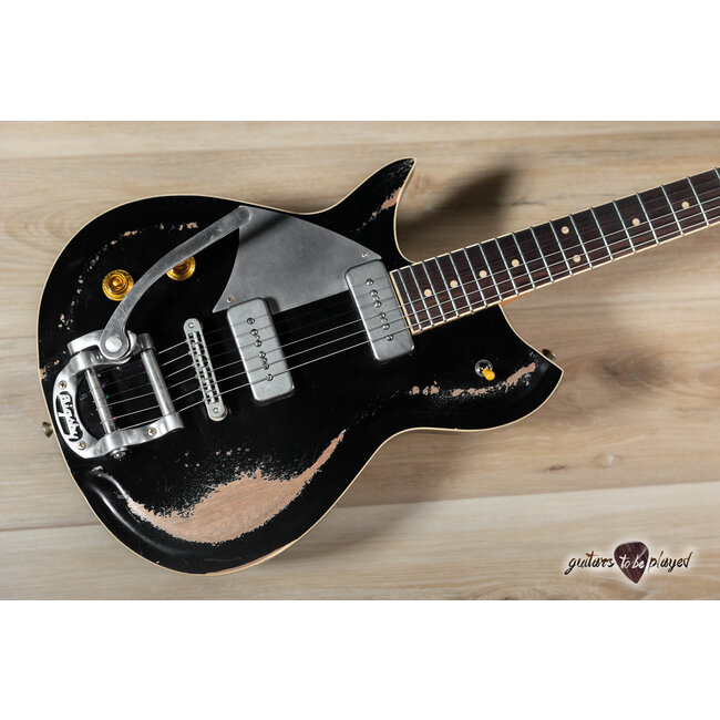 Fano RB6 Alt de Facto Left-Handed P-90 Guitar w/ Bigsby & Case – Bull Black