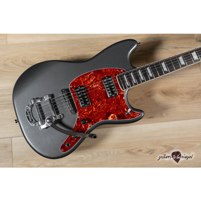 Fano MG6 Alt de Facto TV Jones Classic Bigsby Guitar w/ Case – Charcoal Frost