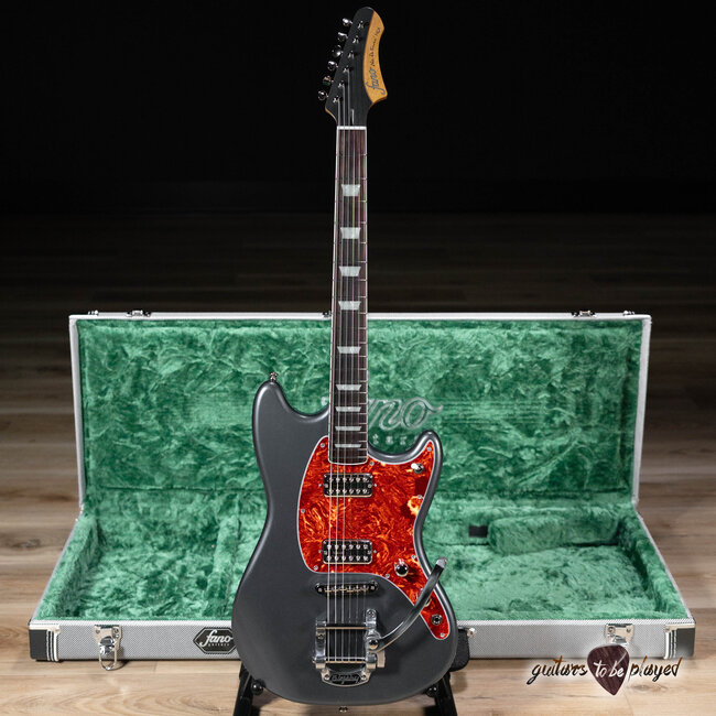 Fano MG6 Alt de Facto TV Jones Classic Bigsby Guitar w/ Case – Charcoal Frost