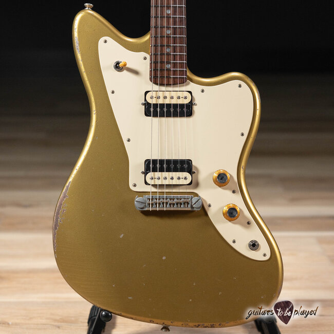 Fano JM6 Alt de Facto Lollar Zebra Imperial Wraptail Guitar w/ Case – Gold Top