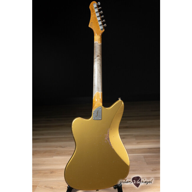 Fano JM6 Alt de Facto Lollar Zebra Imperial Wraptail Guitar w/ Case – Gold Top