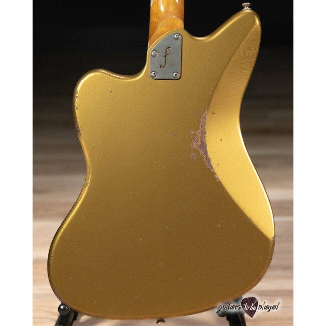 Fano JM6 Alt de Facto Lollar Zebra Imperial Wraptail Guitar w/ Case – Gold Top