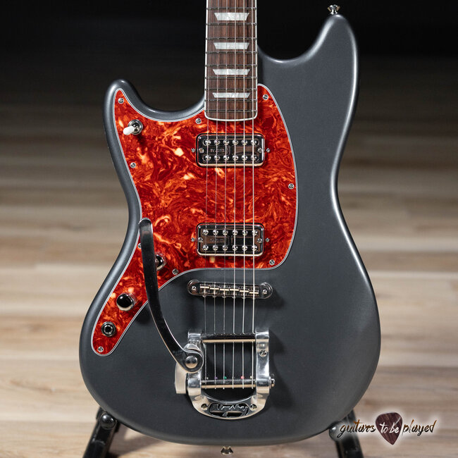 Fano MG6 Alt de Facto Left-Handed TV Jones Bigsby Guitar w/ Case –Charcoal Frost