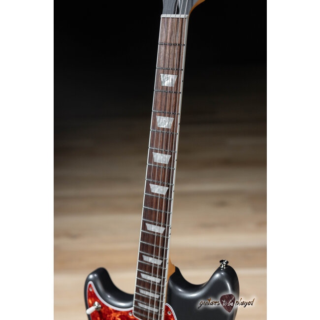 Fano MG6 Alt de Facto Left-Handed TV Jones Bigsby Guitar w/ Case –Charcoal Frost