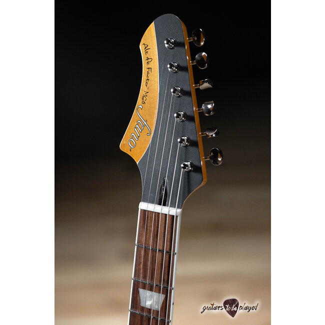 Fano MG6 Alt de Facto Left-Handed TV Jones Bigsby Guitar w/ Case –Charcoal Frost