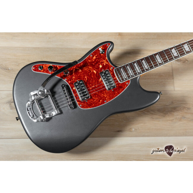 Fano MG6 Alt de Facto Left-Handed TV Jones Bigsby Guitar w/ Case –Charcoal Frost