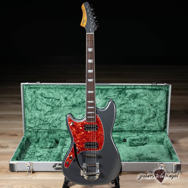 Fano MG6 Alt de Facto Left-Handed TV Jones Bigsby Guitar w/ Case –Charcoal Frost