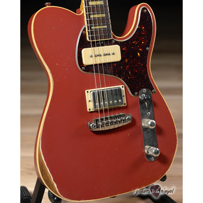 Shabat Lion Special 24.75" Scale P-90/Humbucker Guitar – Faded Dakota Red