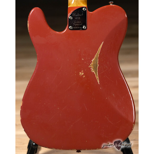 Shabat Lion Special 24.75" Scale P-90/Humbucker Guitar – Faded Dakota Red