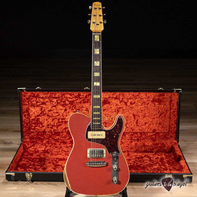 Shabat Lion Special 24.75" Scale P-90/Humbucker Guitar – Faded Dakota Red