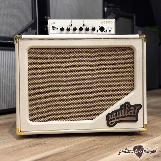 Aguilar 30th Anniversary AG500 V2 Bass Amp Head & SL112 Cab – Pearl White