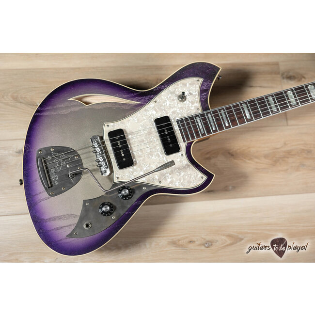 Novo Custom Miris J Semi-Hollow Purple Stranger Burst