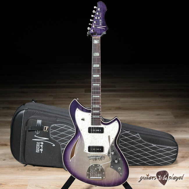 Novo Custom Miris J Semi-Hollow Purple Stranger Burst