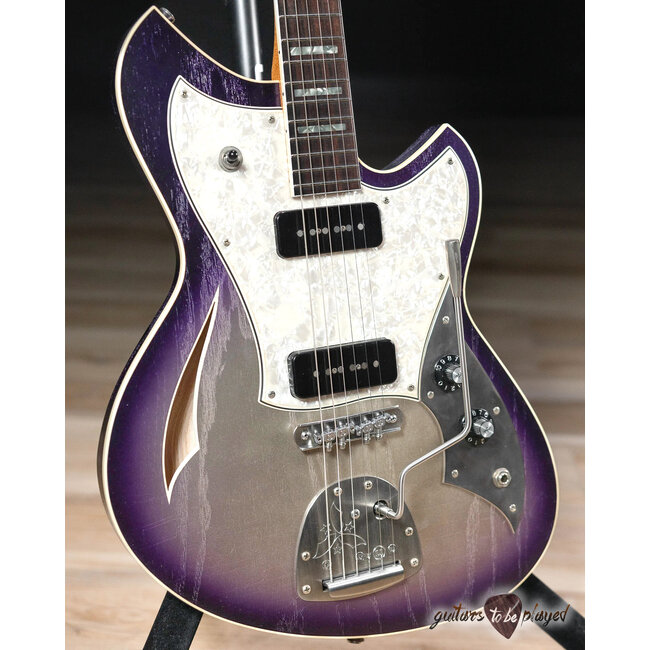 Novo Custom Miris J Semi-Hollow Purple Stranger Burst