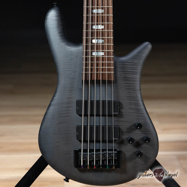 Spector Euro 6 LX 6-String EMG Bass Guitar – Trans Black Stain Matte