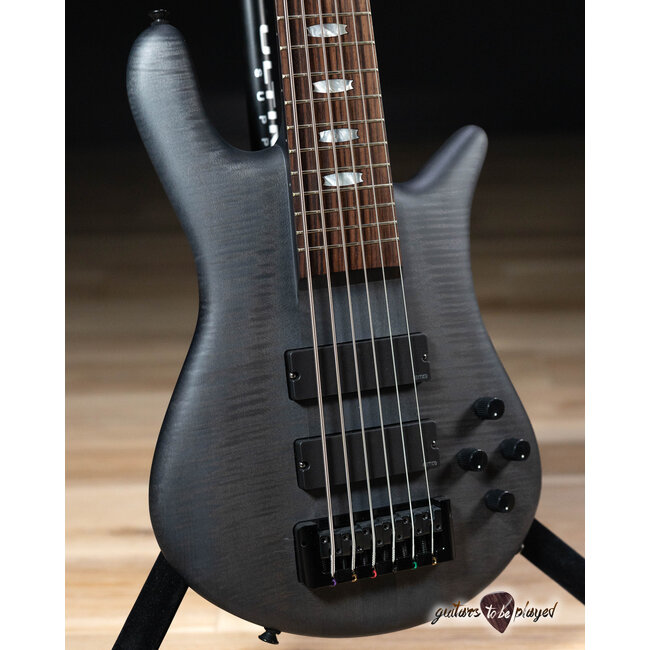 Spector Euro 6 LX 6-String EMG Bass Guitar – Trans Black Stain Matte