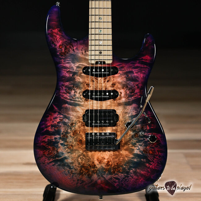 ESP Japan Original Snapper CTM Poplar Burl Maple Neck – Nebula Pink Purple Burst