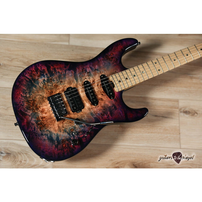 ESP Japan Original Snapper CTM Poplar Burl Maple Neck – Nebula Pink Purple Burst