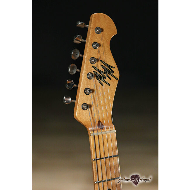 Mario Martin Guitars T-Style w/ 1-pc Swamp Ash Body & Porter PUs – Vintage Amber