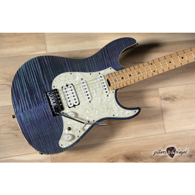 ESP Japan Original Snapper CTM Flamed Top Maple Neck Guitar – Indigo Purple