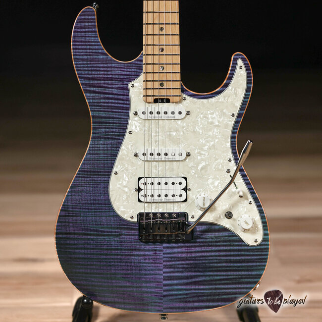 ESP Japan Original Snapper CTM Flamed Top Maple Neck Guitar – Indigo Purple
