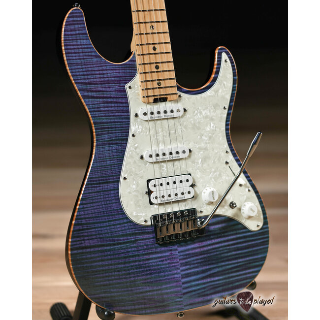ESP Japan Original Snapper CTM Flamed Top Maple Neck Guitar – Indigo Purple