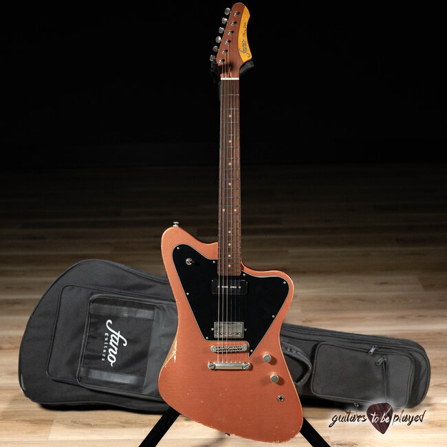 Fano PX6 Oltre P-90/Humbucker Guitar w/ Gigbag – Copper Metallic