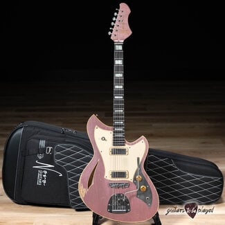 Novo Novo Custom Miris J Semi-Hollow w/ Lollar Firebirds (GTBP LTD) – Heather Mist
