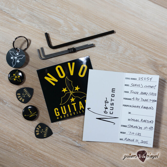 Novo Custom Serus J Guitar w/ Lollar Firebirds (GTBP LTD) – Foam Mary Kaye