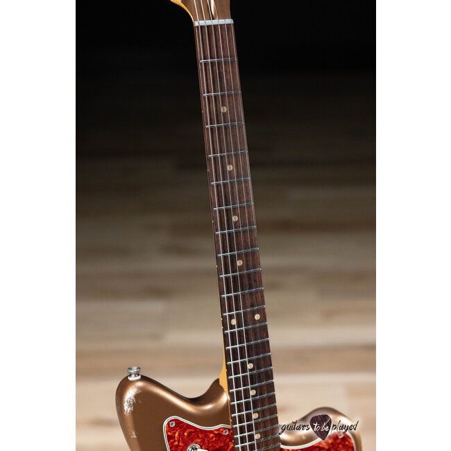 Fano JM6 Alt de Facto Lambertones Crema Guitar w/ Bigsby – Firemist Gold