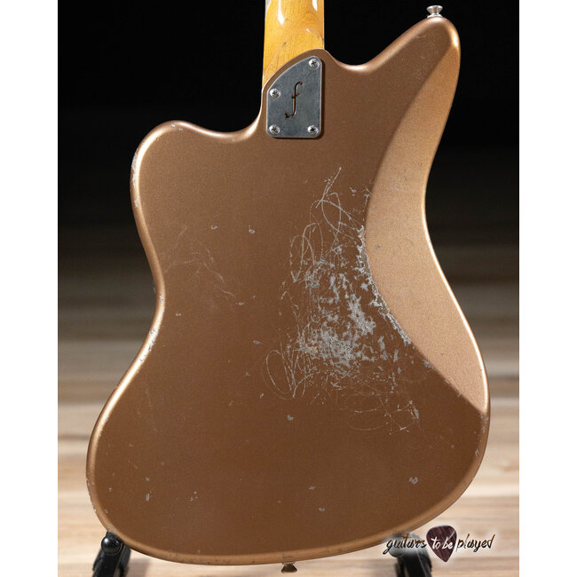 Fano JM6 Alt de Facto Lambertones Crema Guitar w/ Bigsby – Firemist Gold