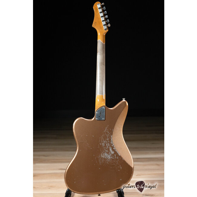 Fano JM6 Alt de Facto Lambertones Crema Guitar w/ Bigsby – Firemist Gold